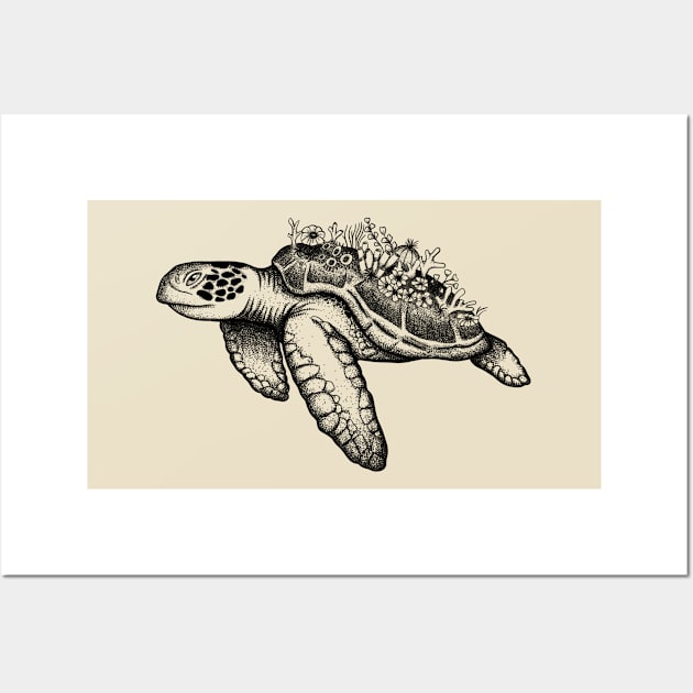 Sea Turtle Design Wall Art by AchillesHelios